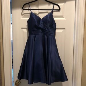 May Queen Couture Navy Semi-Formal Dress